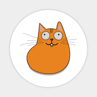 Funny Orange Cat Magnet